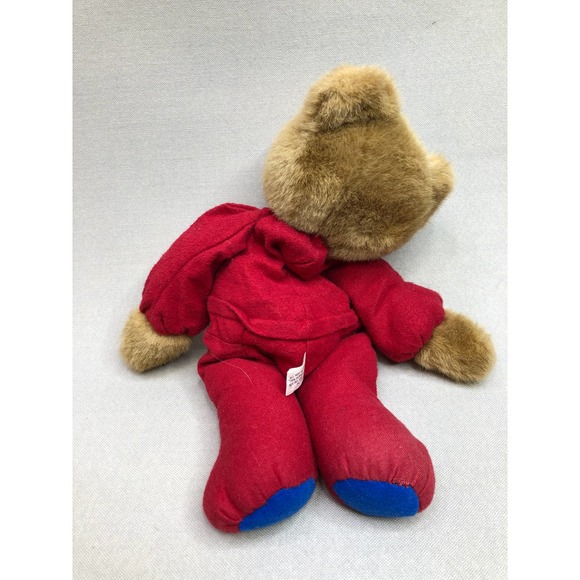 Kurt S Adler Plush Teddy Bear Red‎ Pajamas Bean Bag Type - Picture 5 of 6